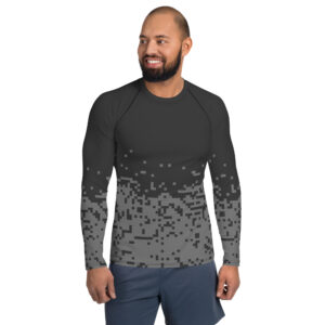 Men's Rashguard - 8 Bit Wake, Graphite